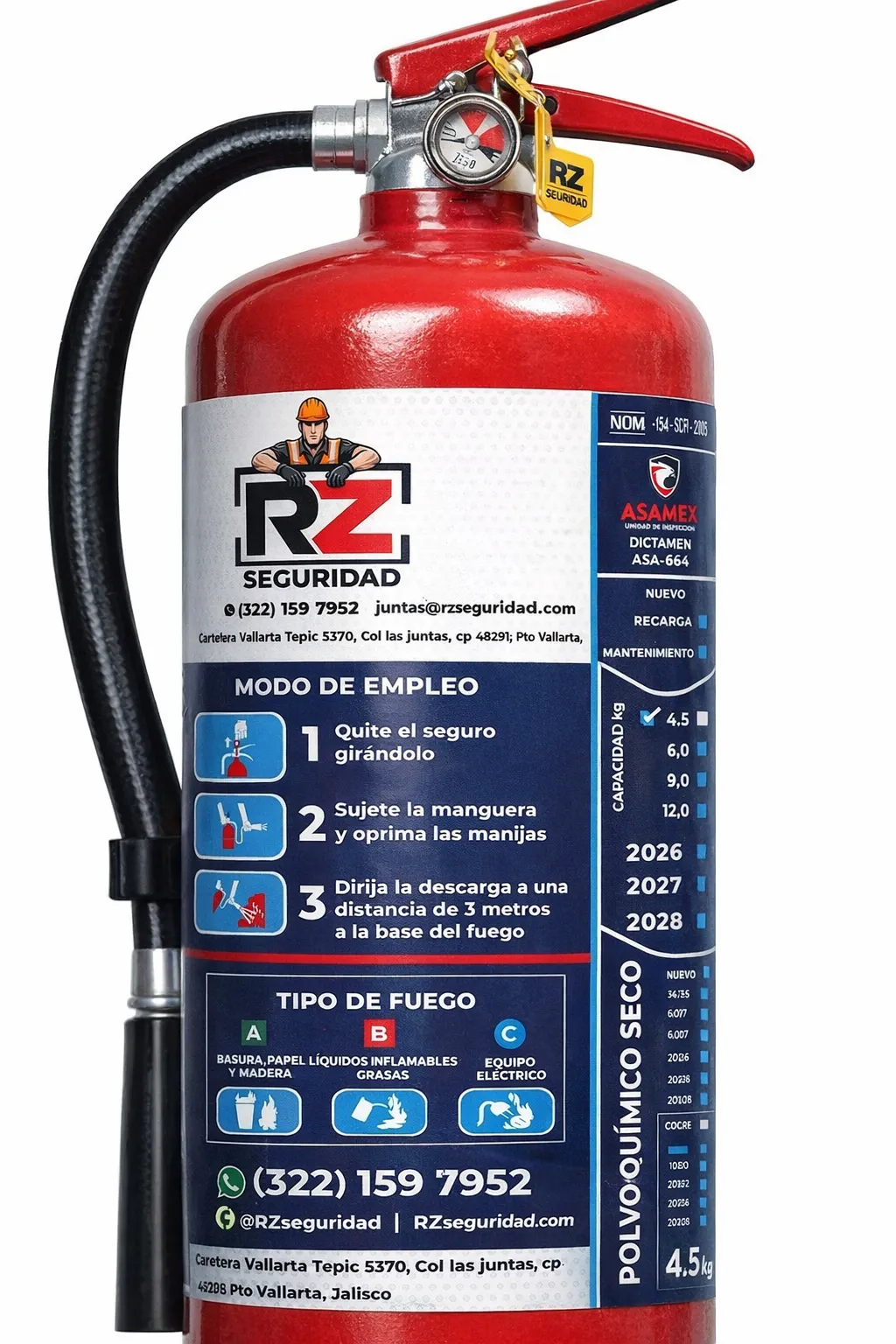 Extintor 4.5kg PQS